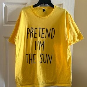 Gildan Softstyle Yellow T-Shirt Pretend I’m the Sun